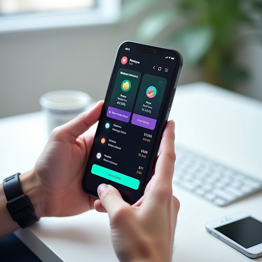 Non-custodial software wallet interface showing asset balances and send receive functions